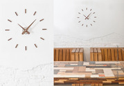 Настенные часы с отделкой из дерева от Nomon Sunset Wall Clock,  Walnut
