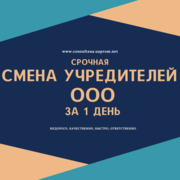 Смена учредителей Днепр за 1 день.